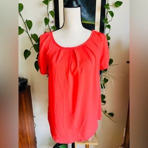 Apt 9 Women’s Coral Pink Short Sleeve Blouse Size S